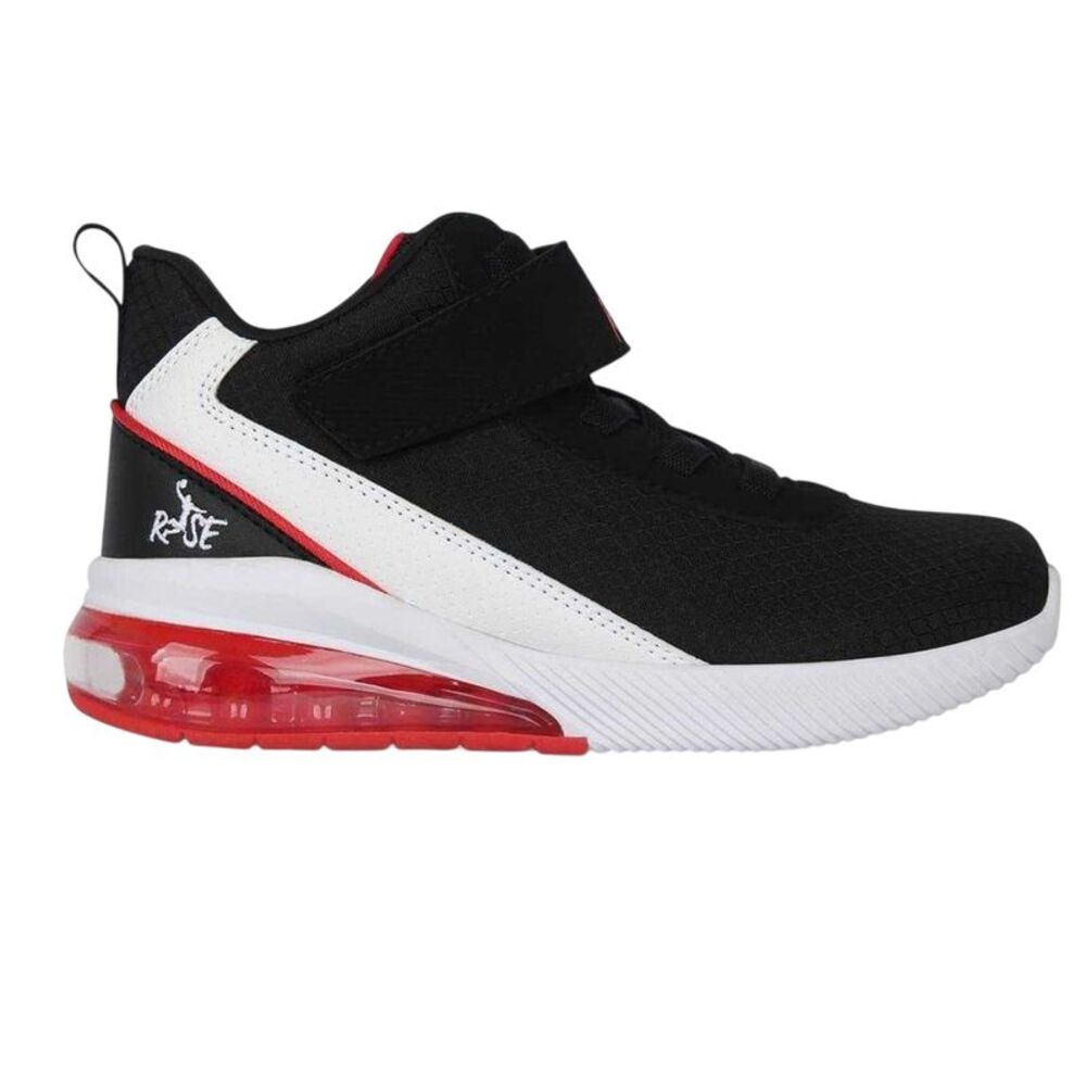 Rise Childrens/Kids Digital Basketball Shoes / Black/White/Red
